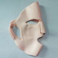 High quality printed face mask  yellowish pink silicone mask realistic face mask shield for skin care