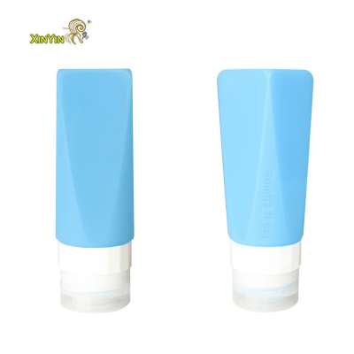 Food grade leakproof small silicone containers squeezable cosmetic travel bottle  50ml 30ml 90ml