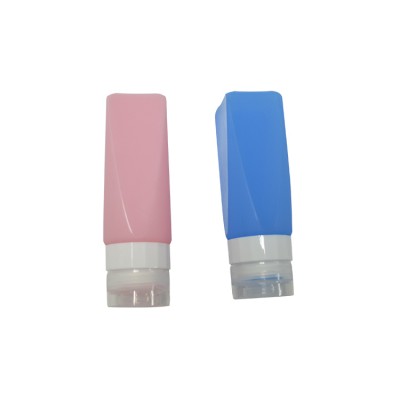 Wholesale cosmetics empty travel container silicone mini size pink lotion tube bottle