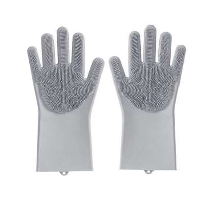 Long silicon glove product reusable dishwashing gloves scrubber