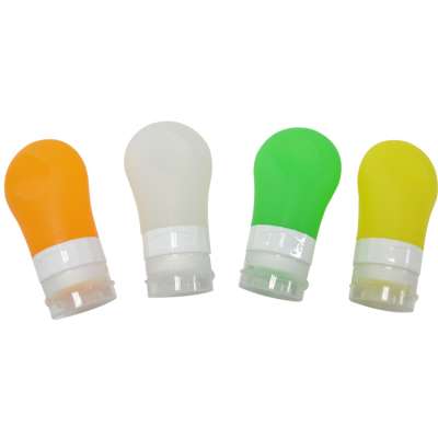 Silicone packaging tube shampoo facial cleanser refillable travel bottle 30ml 60ml 90ml